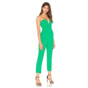 Amanda Uprichard Cherri Jumpsuit in Jungle Green
